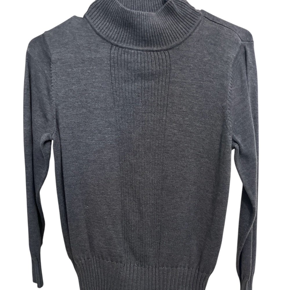 Gray Turtleneck Sweater